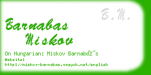 barnabas miskov business card